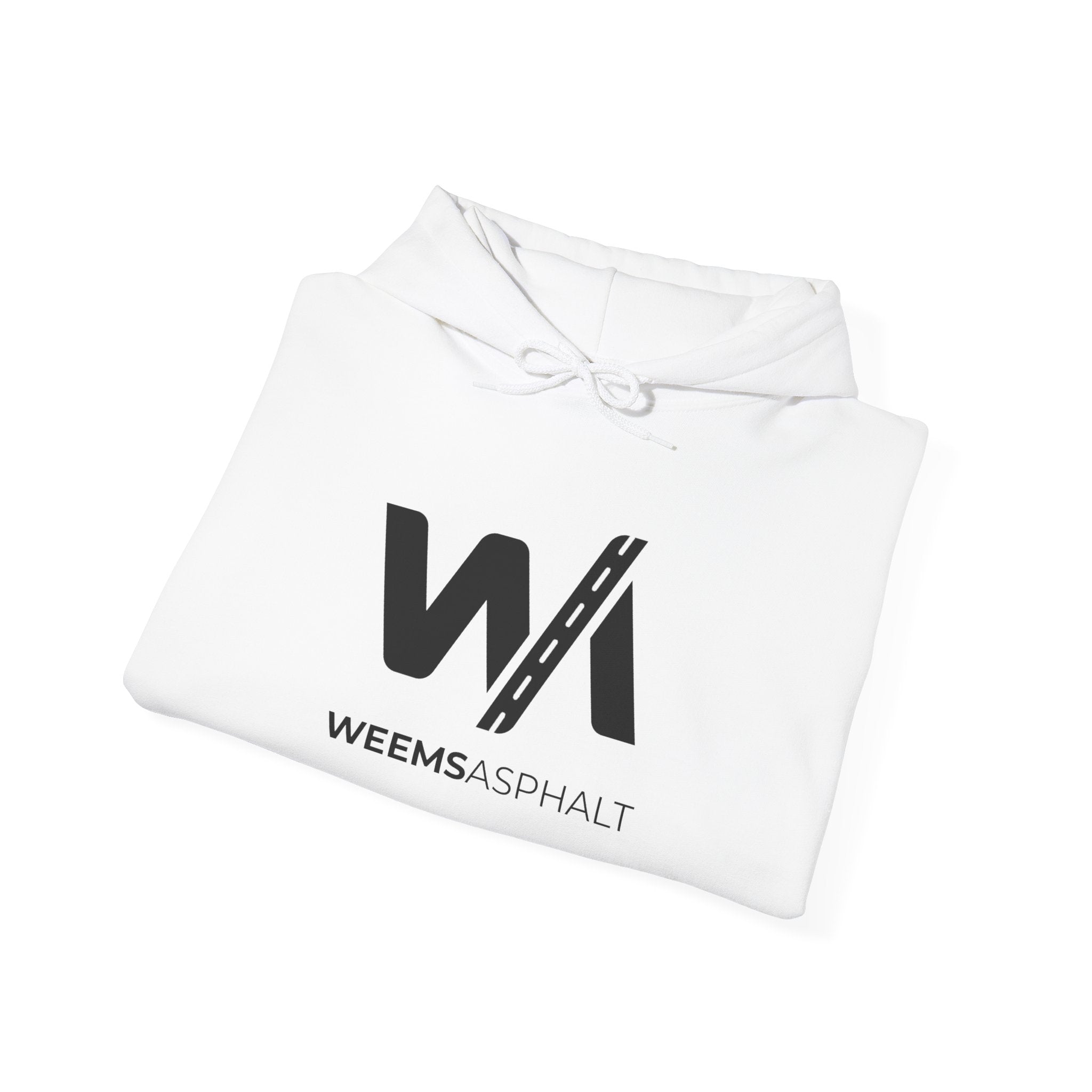 Weems Asphalt Logo Hoodie — Minimal Construction Brand Pullover