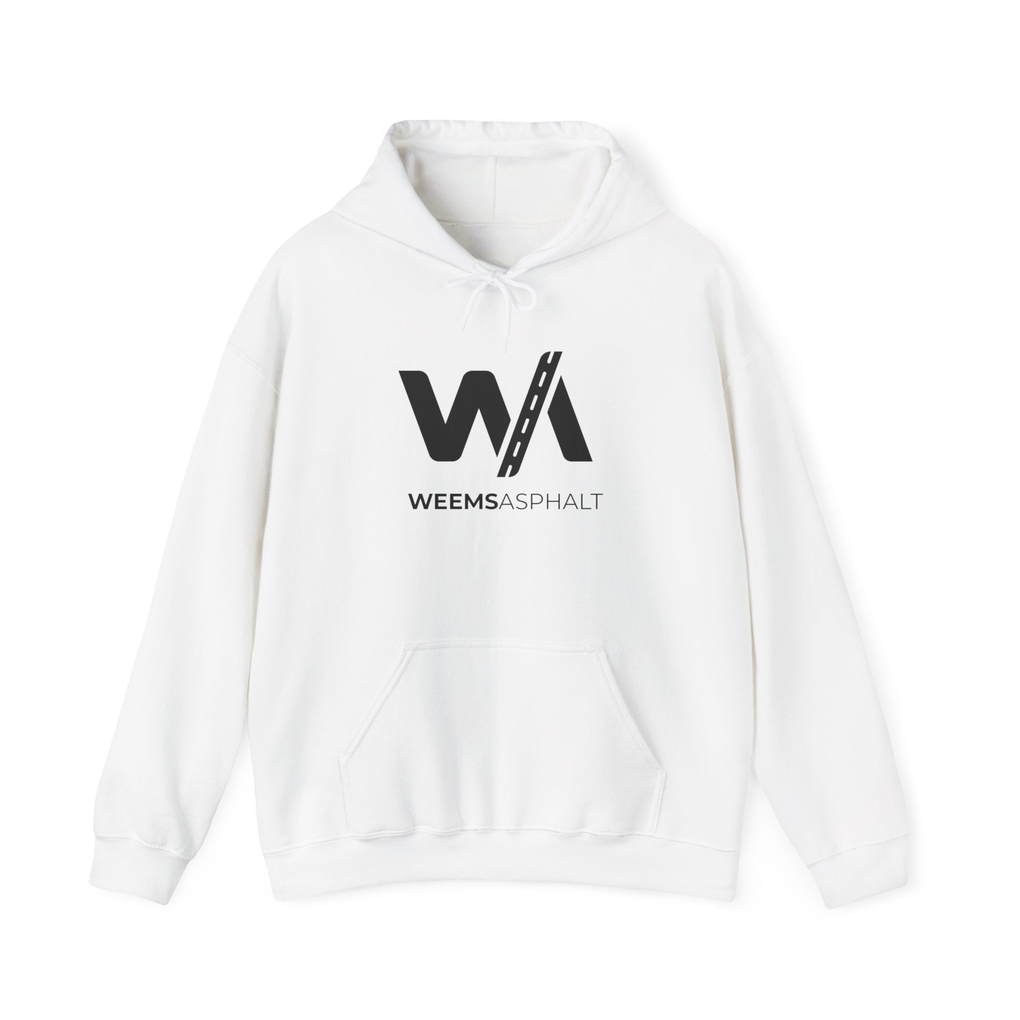 Weems Asphalt Logo Hoodie — Minimal Construction Brand Pullover
